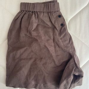 Everlane Size M Linen “Boxer” Shorts in Abalone
